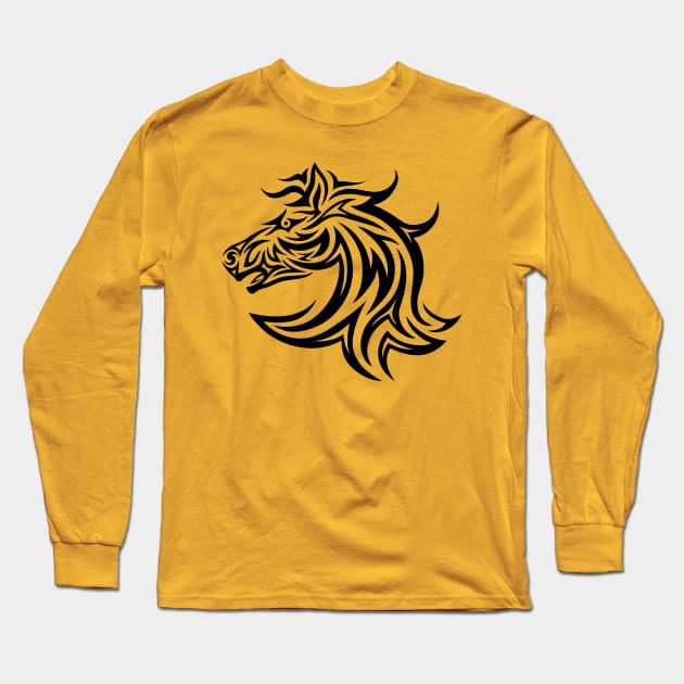 Horse Face Long Sleeve T-Shirt by martinussumbaji